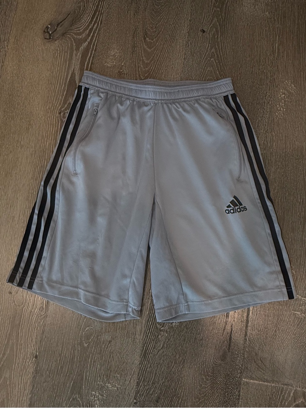 adidas Gray Athletic Shorts with Drawstring